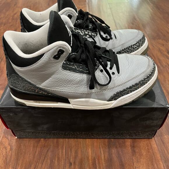 Air Jordan 3 Retro Wolf Grey Size 10 Pre-Owned 136064-004 - Picture 1 of 6